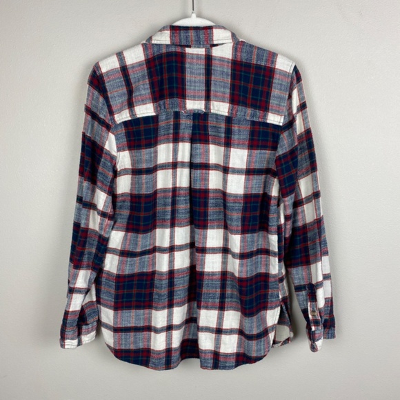 American Eagle Ahh-mazingly Soft Boyfriend Fit Plaid Flannel Shirt - Size Medium - Picture 6 of 7